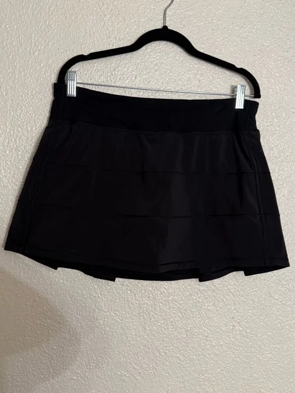 Lululemon black Pace Rival Mid-Rise Skirt with shorts Size 10 - Image 7