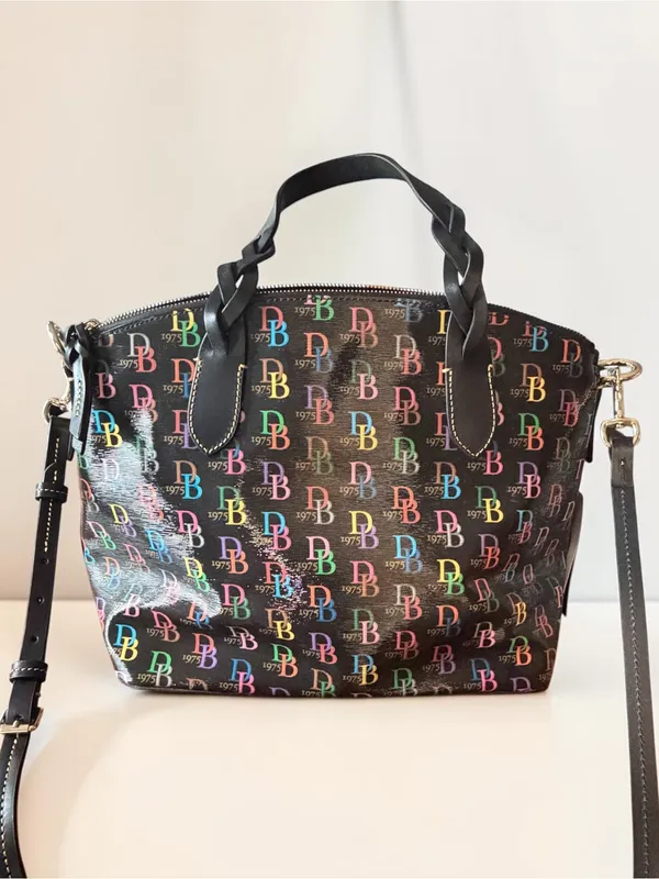 Dooney & Bourke Celeste Satchel Black Multicolor DB 1975 NWT - Image 2