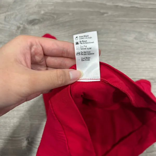 NEW L*Space Red Bitsy Cut High Waist Bikini Bottom - Image 5