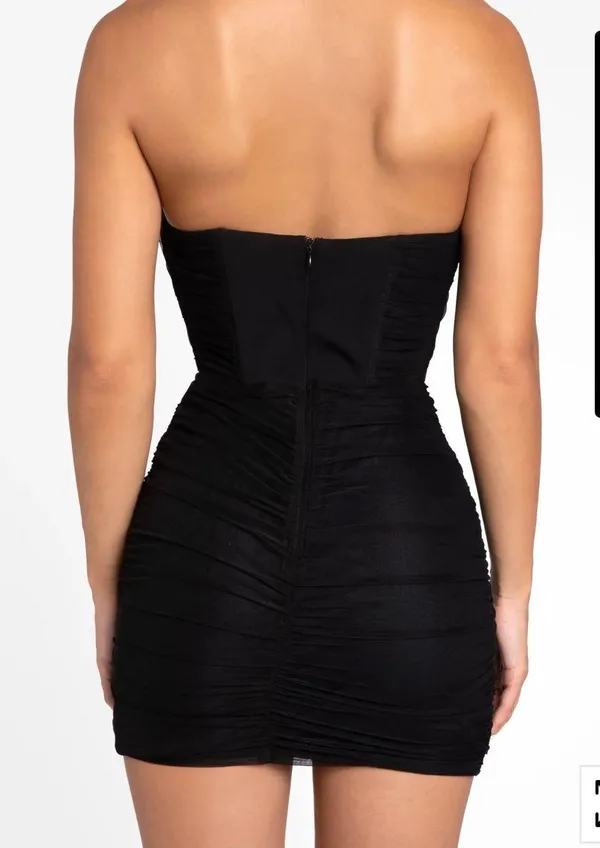 Heiress Beverly Hills Black Plunge Corset Dress - Image 3