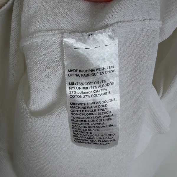 Chicos White Cardigan Sweater Size 3 US XL‎ Button Front Lightweight Minimalist - Image 7
