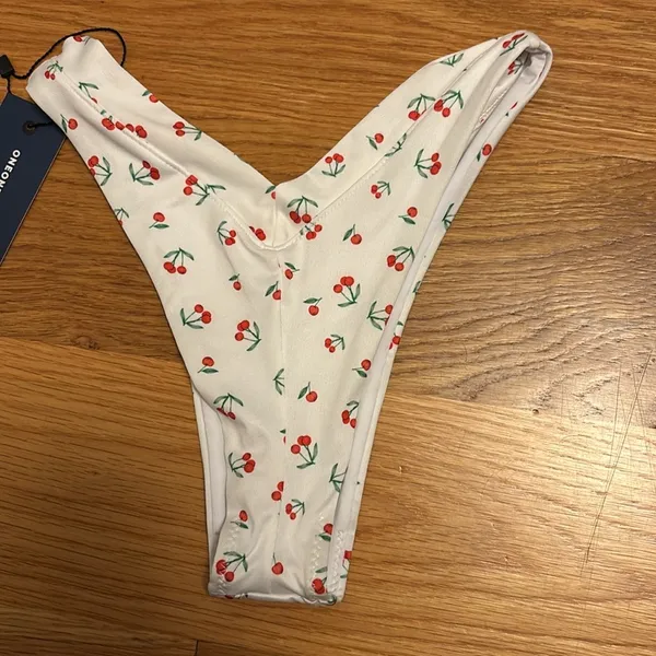 OneOne X Kamila Davies Cherry Print Bikini White - Image 5