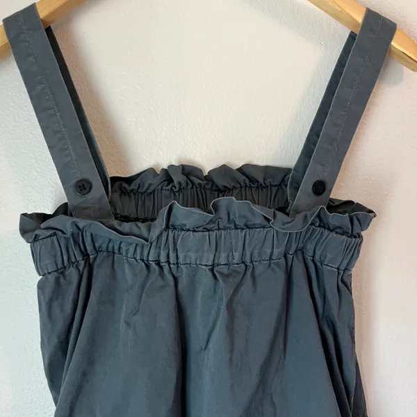 The Paperbag Mini Dress Organic Cotton Dark Slate Gray Size XS - Image 6