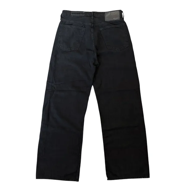 Rag & Bone Logan Wide Leg Jeans Black Organic Cotton Soft Relaxed Size 27 - Image 2
