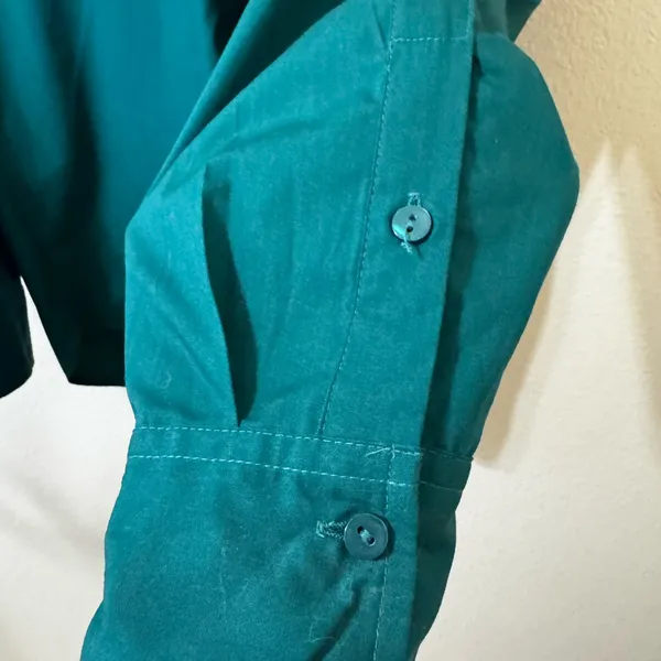 Abercrombie & Fitch Oversized Green Button Down Shirt Women S - Image 5