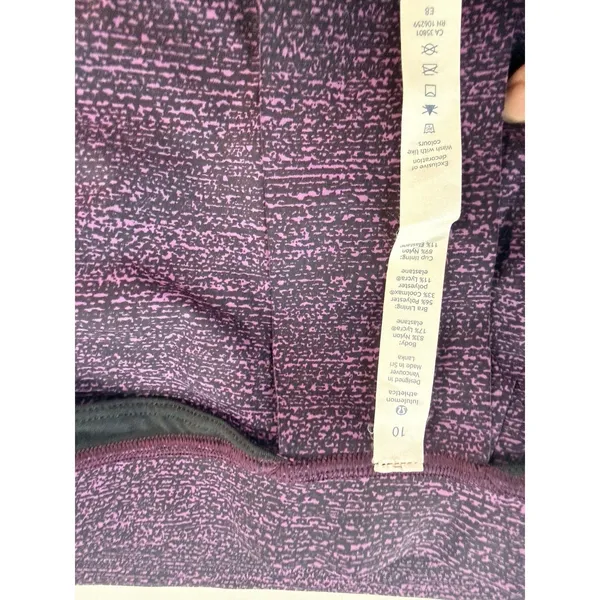 Lululemon Fast Free Bra Size 10 - M Salt Dark Mystic Black - Image 4