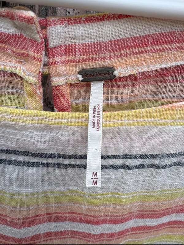 Like New Free People Summer Nights Dress / Top Multi Stripe Oversized Medium - Image 5