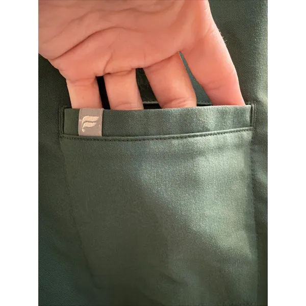 Fabletics Women's Scrub‎ Top Sz Sm Dark Green Nurse Doctor Hospital Shirt - Image 3