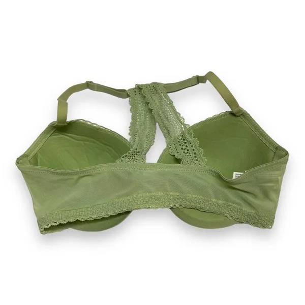 Auden Womens Bra‎ Sz 32C The Ace Sage Green Padded Racerback Demi Lightly Lined - Image 2