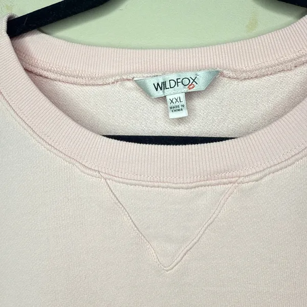 Wildfox Brunch Club XXL Pink Sweatshirt Long Sleeve Heart‎ Soft Oversized - Image 4