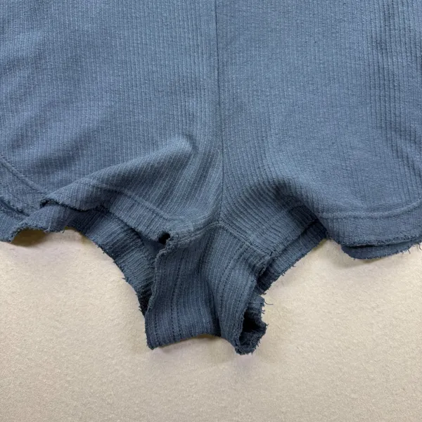 FP‎ Movement Free People Varsity Romper Navy Blue Ribbed Long Sleeve Size M NEW - Image 7