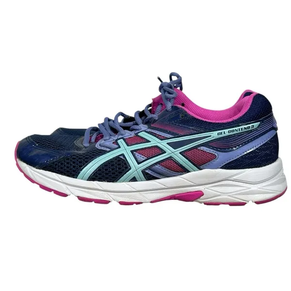 ASICS Gel Contend 3 Women’s 8.5 Running Shoes Blue Pink Gym Trainers Cushioned - Image 6