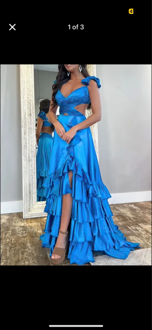 Sherri Hill Prom Dress Blue - Image 2