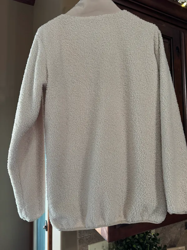 Super Soft Ivory Fleece Style Jacket By Mono B - Image 2