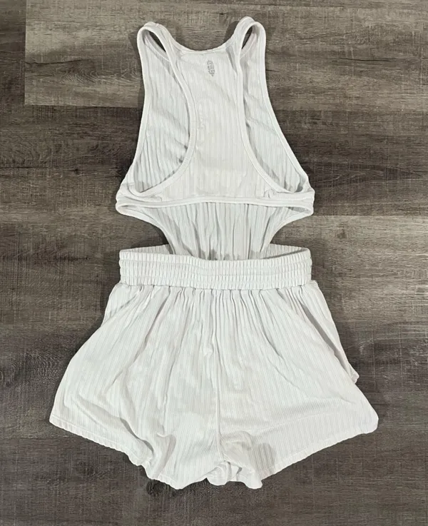 FREE PEOPLE Fp Movement Blissed Out Romper in White - Image 5