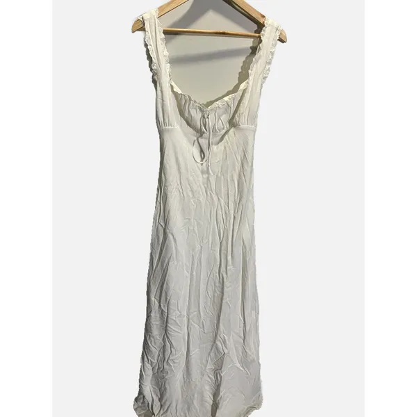Princess Polly Midi Dress Women 10 White Lace Trim‎ Cottagecore Summer Romantic - Image 3