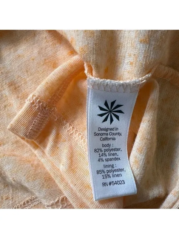 Athleta Vida Tiger Lily Linen Blend Orange Sleeveless Sporty Dress Medium - Image 11