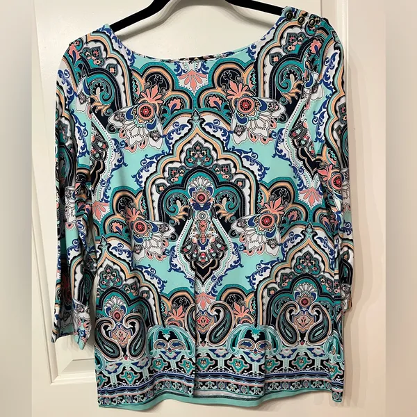 Charter Club Multicolor Paisley Top - Image 7