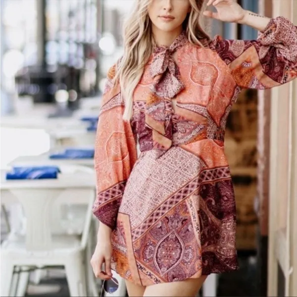 NWT divine heritage paisley orchid mini dress s‎ - Image 11