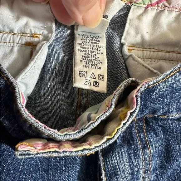 Lilly Pulitzer Jeans Women 8 Blue Low Rise Wide Leg‎ Denim Stretch Casual - Image 8