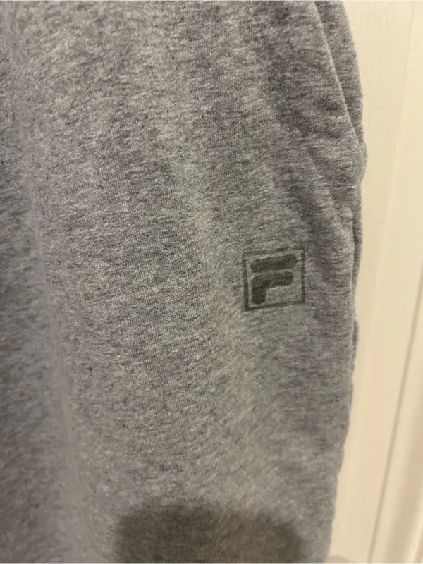 Fila Women’s Light Gray Cotton Blend Jogger Sweatpants - Image 4