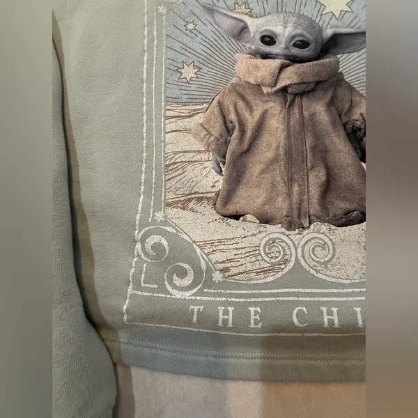 Star Wars The Child Graphic Sweatshirt in Sage - Image 2