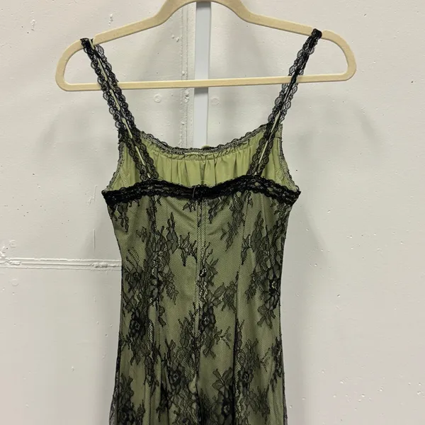 NWT Cider Women's‎ Lace Cami Midi Dress Green Black S Vintage Inspired - Image 6