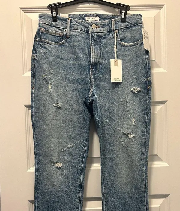 Good American Good Classic Indigo Jeans - Image 4