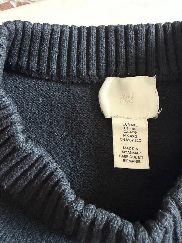 Black & White Striped Crewneck Sweater - Image 3