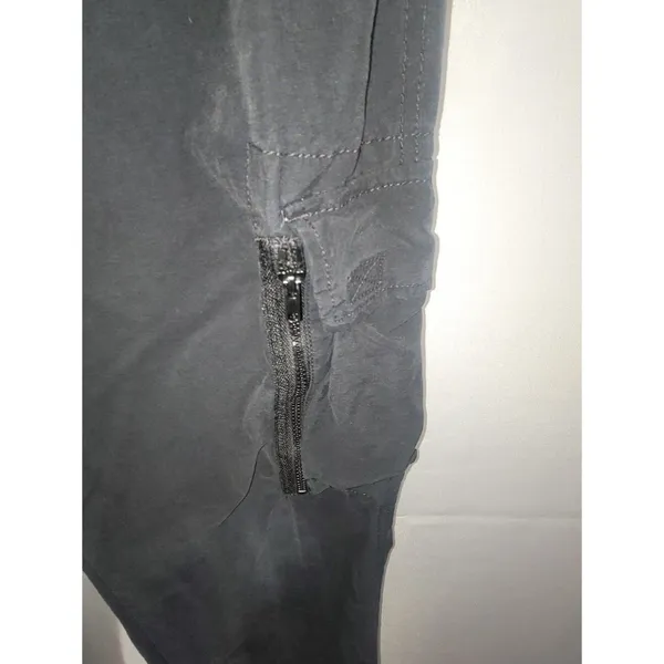 Aeropostale Black Women's Cargo Pants with Drawstring Waist, Size L - Image 6