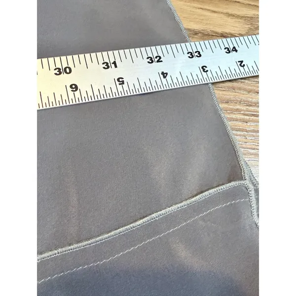 A Pea in the Pod Silk Maternity Dress L Charcoal Gray Empire Waist Cocktail - Image 11