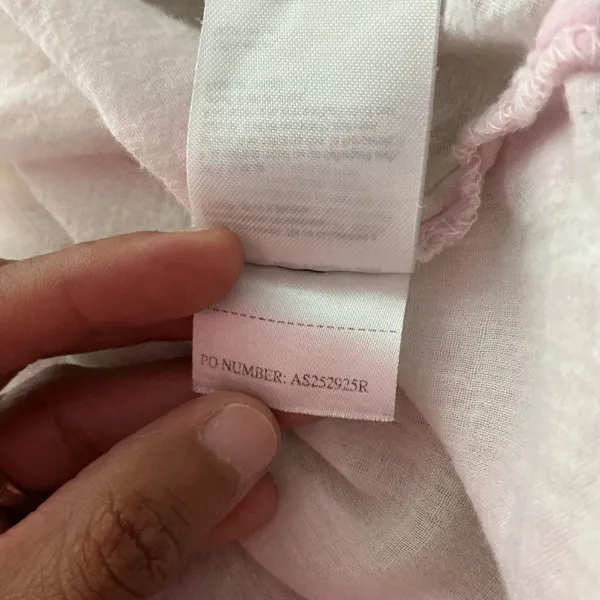 AllSaints Pink White Tie‎ Dye Stripe Oversized Beachwear Dress Medium AS252925R - Image 7