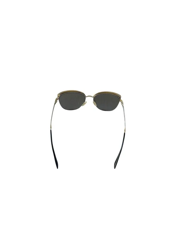 Prada Women's SPR51T SPR/51T Square Sunglasses Metallized Gold-Black - Image 5