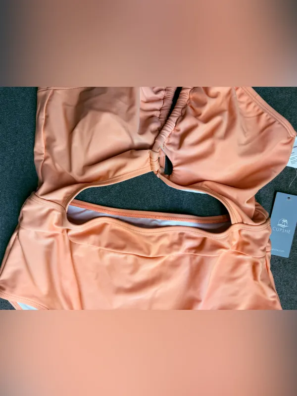 🆕Cupshe Women Orange Cutout One-Piece Swimsuit Size M - Image 4