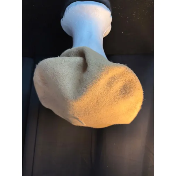 Vintage Tan Wool Blend Beret Hat Camel French Style RN 87429 - Image 3
