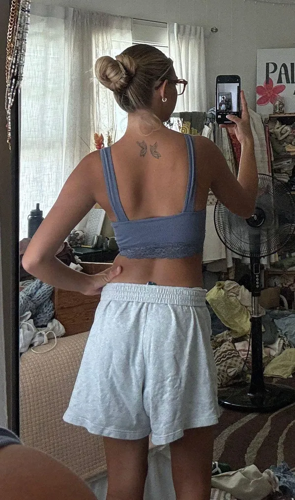 Blue Lace Bralette Top - Image 2