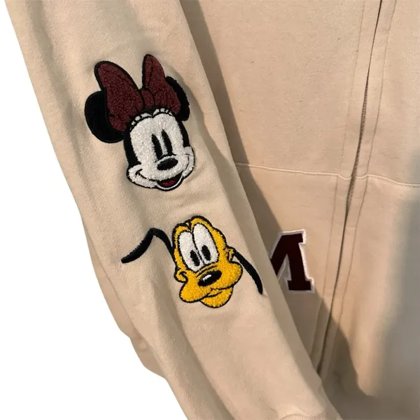 Disney Mickey Mouse Ivory Zip Up Hooded Jacket Womens‎ Size XXL - Image 7