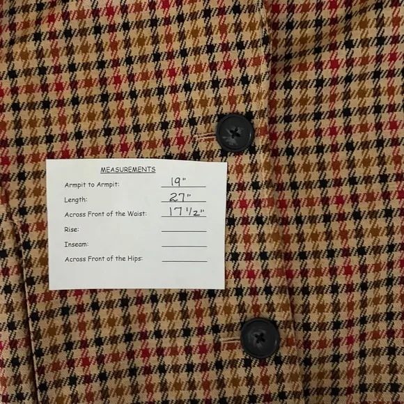 Anthropologie AVEC LES FILLES Longline Plaid Blazer Jacket Preppy Academia Small - Image 12