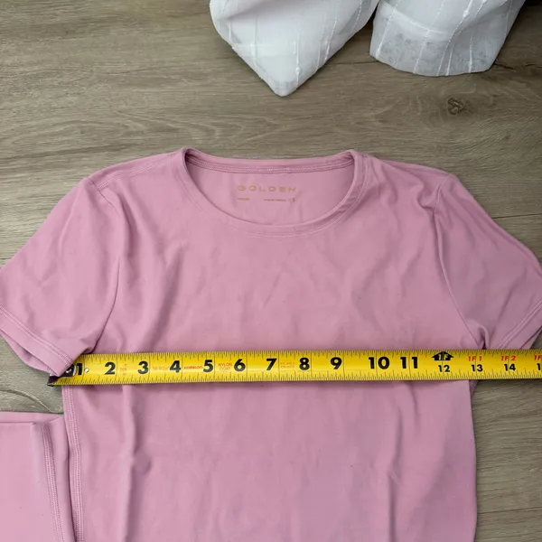 Aritzia Golden Tart Pink Butter Tee And Shorts Set - Image 2