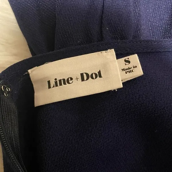Line & Dot Vella Frill Maxi Dress in Navy Blue Small - Image 8