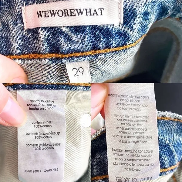 WeWoreWhat Danielle Rigid Jeans‎ High-Rise Straight Vintage Wash Size 29 NWT - Image 8