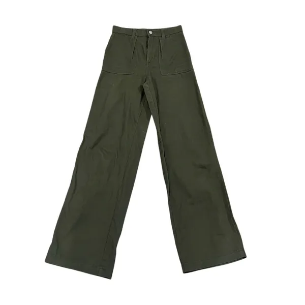 H&M Divided Women's Wide-Leg Trousers Green Size 0 Casual Pants - Image 2
