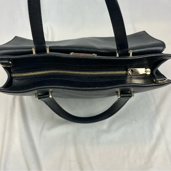 Kate Spade NY Carena Kay Street Pebble Handbag Black Leather Satchel Bag Tote - Image 11