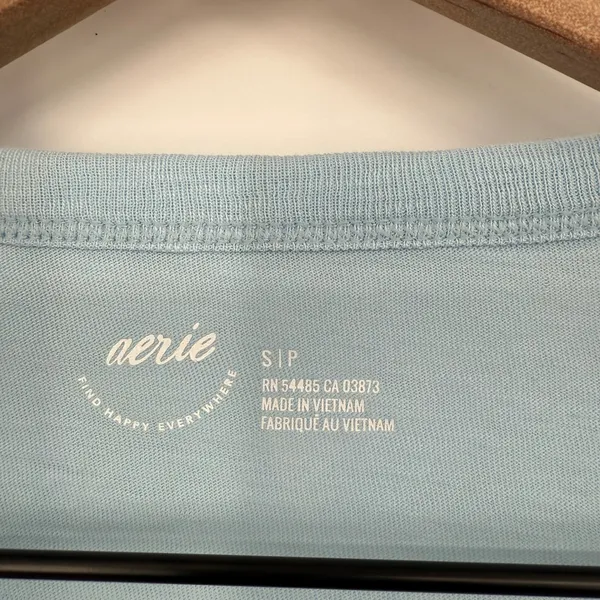 Aerie Graphic T Shirt Cheer Each Other On Blue Short Sleeve Casual Top S - Image 4