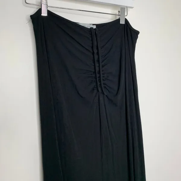 Bumpsuit Soft Rib Maxi Skirt Maternity Womens Large Black - Image 8