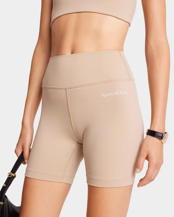 Sporty & Rich Serif Logo Biker Short - Image 3