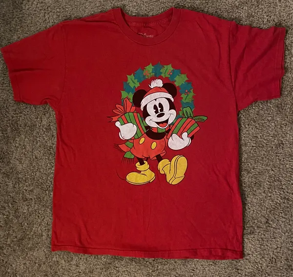 Disney Christmas red shirt large - Image 2