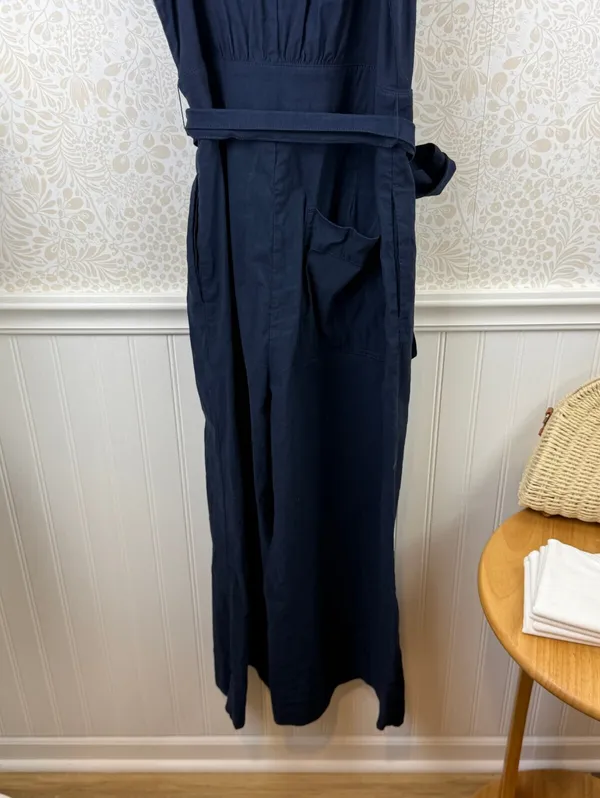 Maeve by Anthropologie Navy Halter Button-Front Sleeveless Jumpsuit - Size - 12 - Image 10