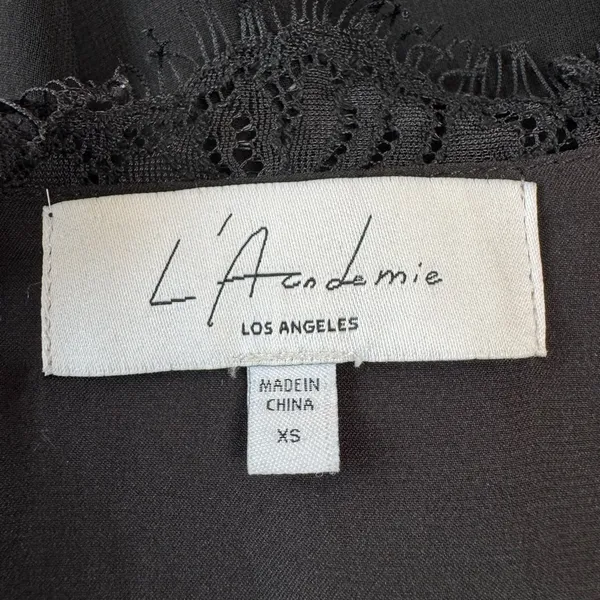 L’Academie Jade Wrap Lace Edge Mini Black Dress Revolve size XS $200 - Image 5