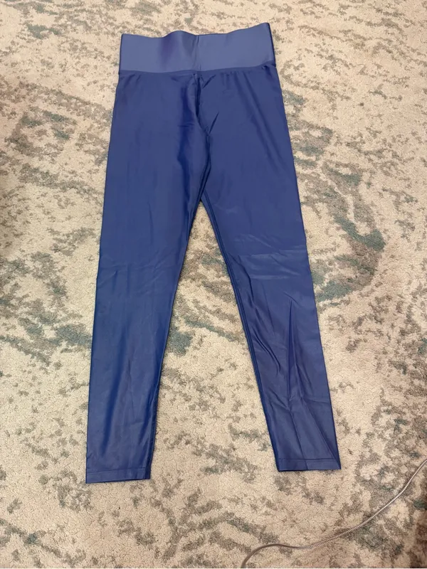 Carbon38 Takara Shine Leggings Blue Size L High Rise 27” - Image 3
